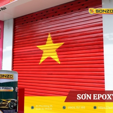 Sơn Cửa Cuốn Hình Lá Cờ Việt Nam - Đón Lễ Hội Thêm Phần Ý Nghĩa