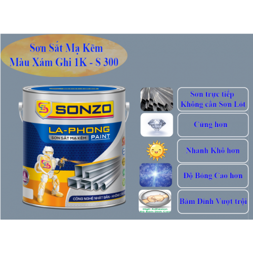 Sơn Sắt Mạ Kẽm - Màu Xám