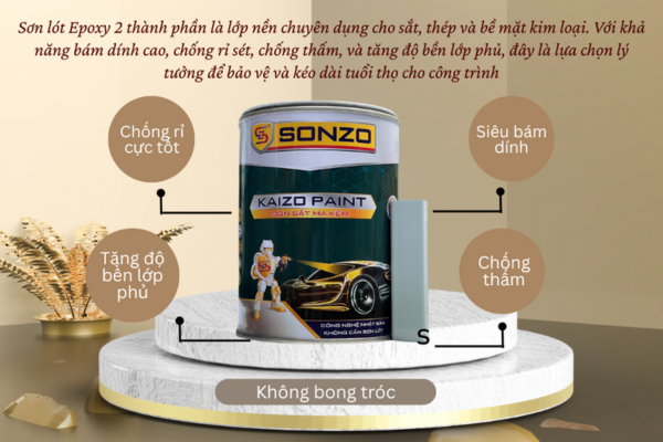 Ưu điểm vượt trội của sơn lót Epoxy 1k