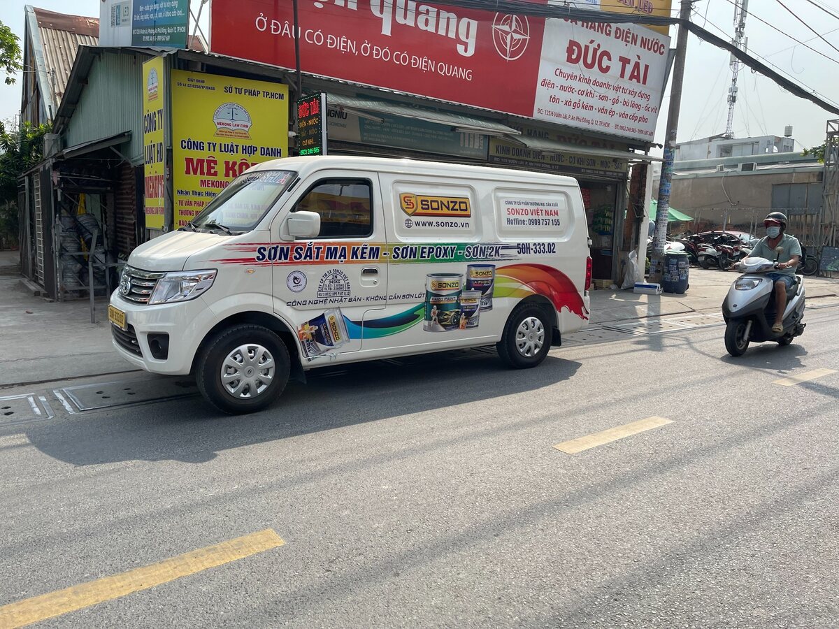 Xe SONZO giao sơn đến đại lý Đức Tài tại TP.HCM